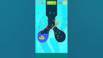 Save the fish - level 3 mobile game/fishdom #shorts