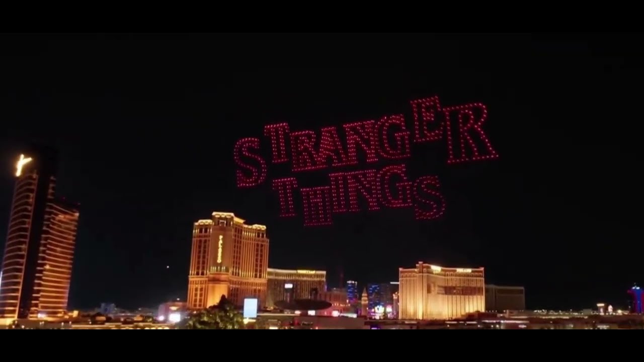NETFLIX STRANGER THINGS DRONE SHOW IN LAS VEGAS 