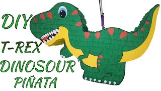 DIY DINOSOUR T-REX PIÑATA VERSION2 | ARTS AND CRAFTS | HOW TO MAKE | COMO HACER