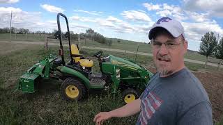 Helping out a Neighbor using the John Deer 1025R &amp; RT1149 Tiller