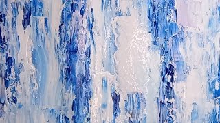 QRB142 / Painting abstract art - waterfalls / Quennie Bacol Artwork
