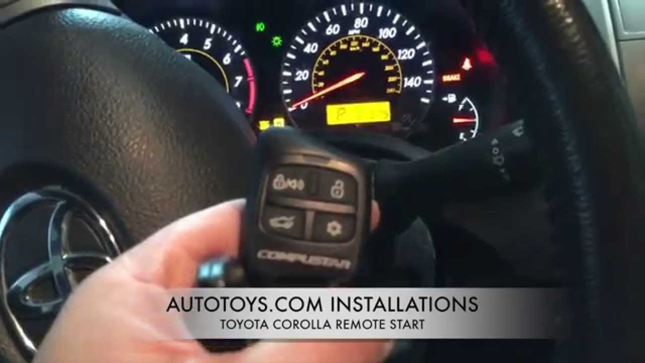 Toyota Corolla REMOTE START installation and demostration - YouTube