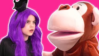 magic monkey toy comes to life lillianas science prank princesses in real life kiddyzuzaa