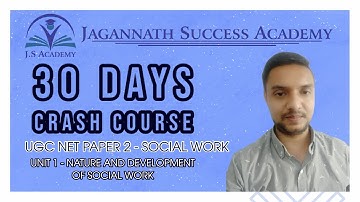 UGC NET Paper 2 - Social Work I Unit 1 - Nature and Development of Social Work I Part 2 I Goal JRF.