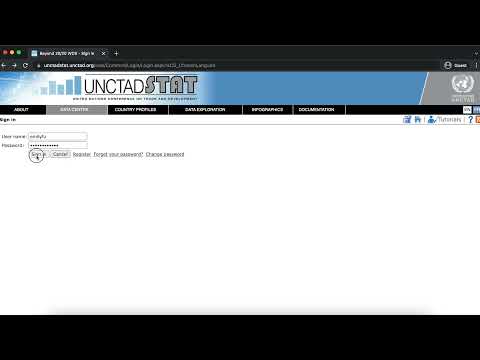 UNCTADstat Tutorial #6: Create an account to access advanced features