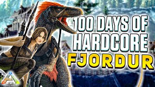 I Survived 100 days of Hardcore Ark Fjordur | Ark Survival Evolved