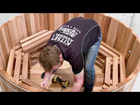 Living Culture Wood Fired Red Cedar Hot Tub Assembly Video