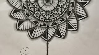 How to draw a mandala art رسم ماندالا