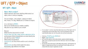 EarnQA HP UFT QTP - Object Types