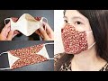 New version - NO FOG ON GLASSES - DIY Simple fabric 3D face mask sewing tutorial, is very fast &easy