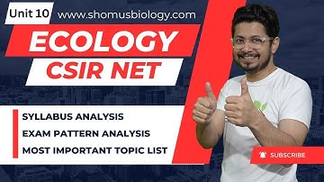 CSIR NET life science unit 10 ecology | exam pattern | syllabus | most important topics