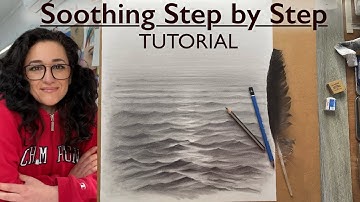 How to draw WATER ✦SEA ✦WAVES with pencil ✏️ easy drawing tutorial - unintentional ASMR