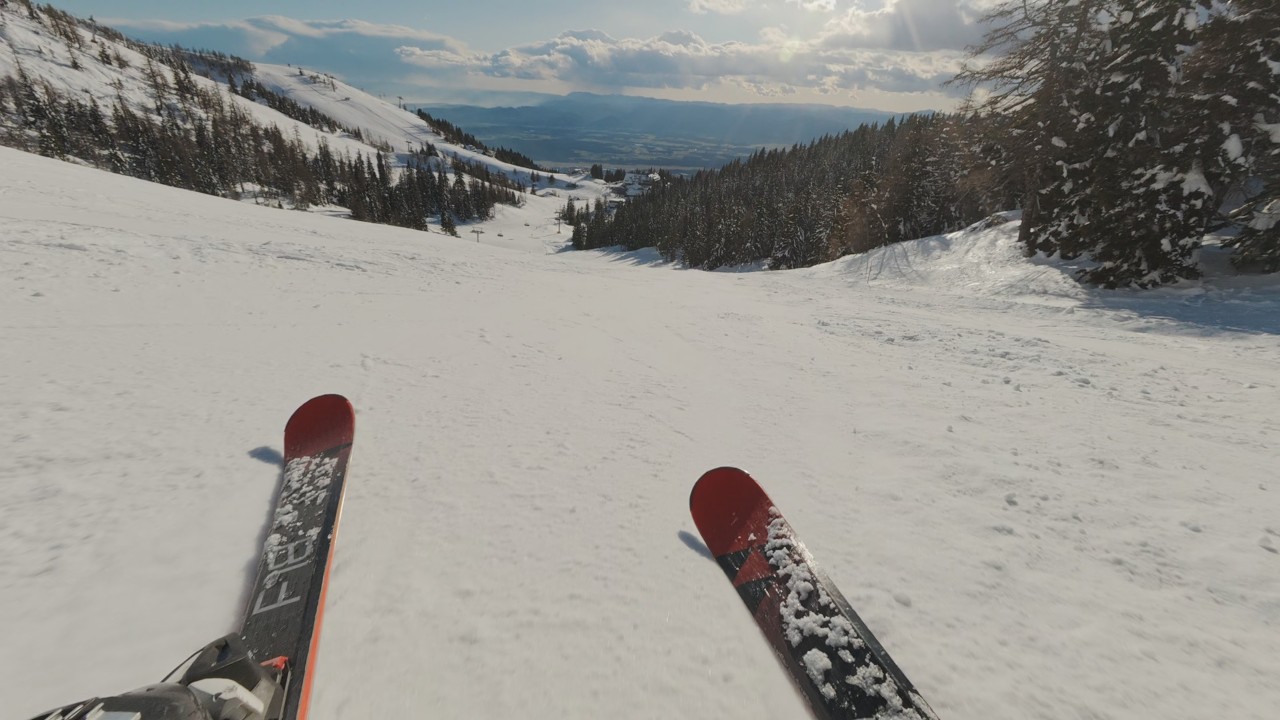 Krvavec Ski 4K 17.2.2026. • Zvoh 14 ski boot view • Slope 18