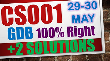CS001 GDB 2023|CS001 GDB solution 2023|CS001 GDB Solution spring 2023|#cs001 #cs001gdb #gdbsolution