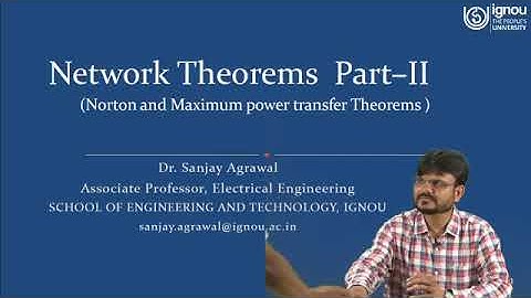 IGNOU Live Session on "Network Theorems-2" for Engineering Students