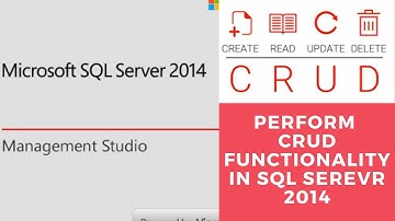 Create Database in SqlServer 2014 and Perform CRUD | CREATE | READ | UPDATE | DELETE #SqlServer