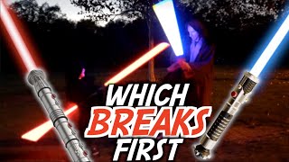 Which Lightsaber Will BREAK First? Galaxy's Edge VS Hasbro!