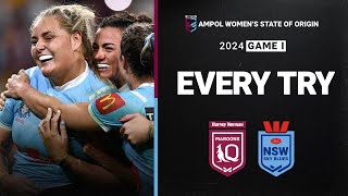 State of Origin 2024 | Every Try | Maroons v Sky Blues | Game 1