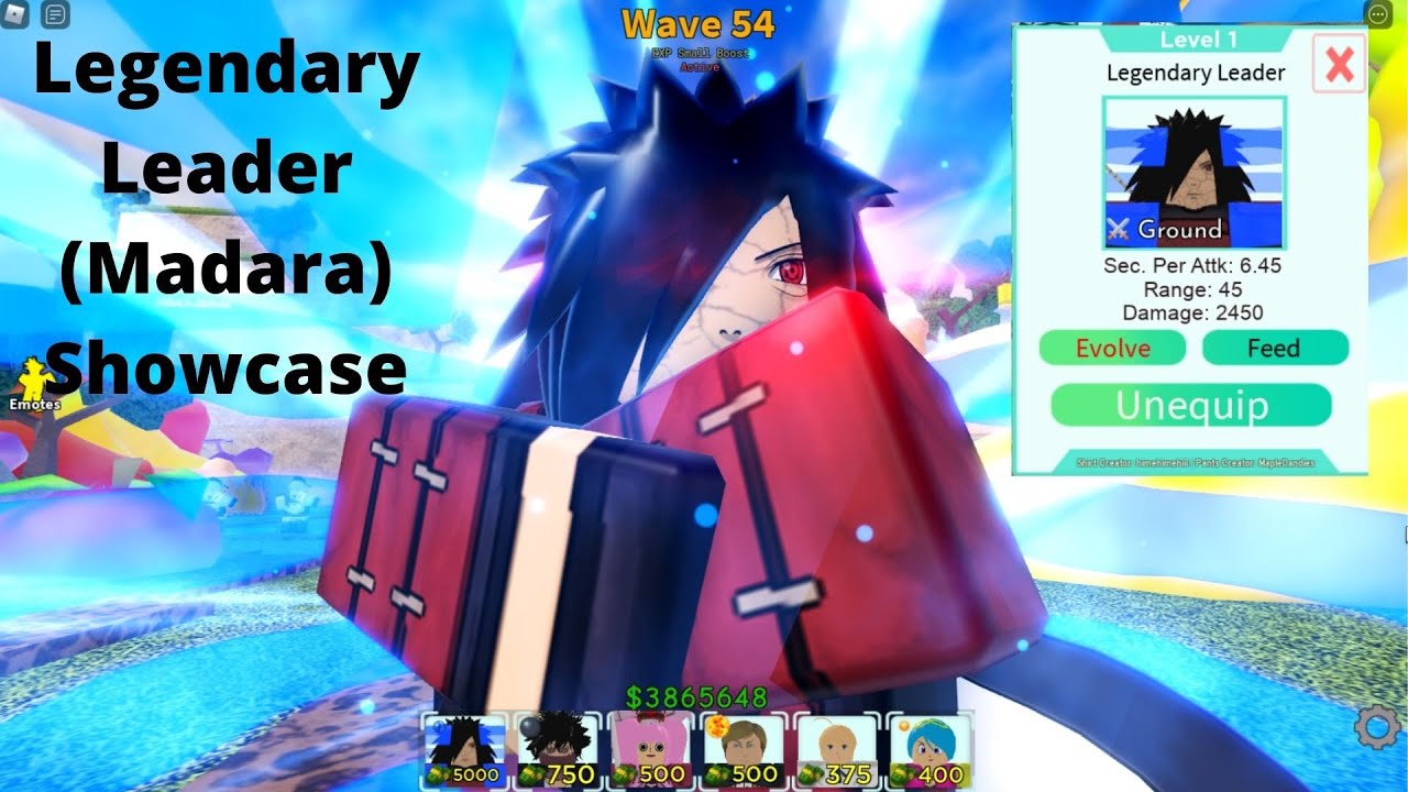 Buy Item ALL STAR TOWER DEFENSE [ASTD], LEGENDARY LEADER (MADARA) MAX LVL  175 Roblox 1907532