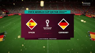 FIFA World Cup Qatar 2022™ | Spain vs Germany  | Match 28 | FIFA 22 WORLD CUP| FIFA 23