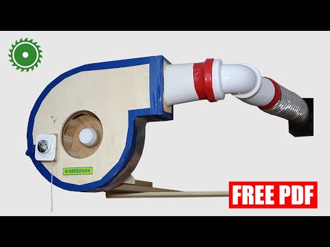 DIY - Stofafscheider Centrifugaal luchtblazer - Hout