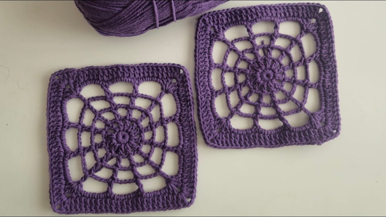 Örümcek ağı kare motif yapımı