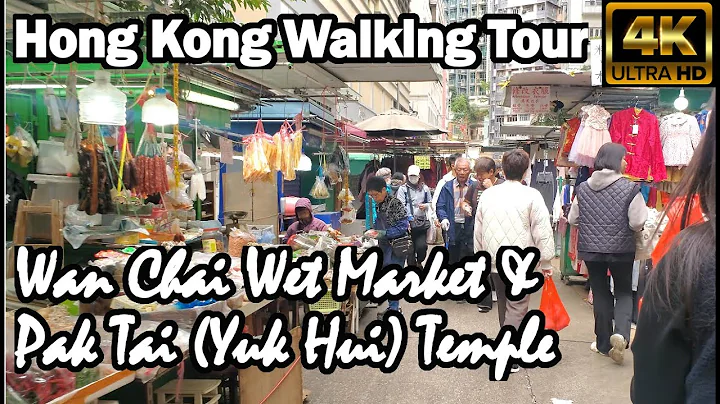 [4K] Random Walking Tour | Wan Chai Wet Market & Pak Tai (Yuk Hui) Temple in Hong Kong | 灣仔街市&玉虛宮北帝廟