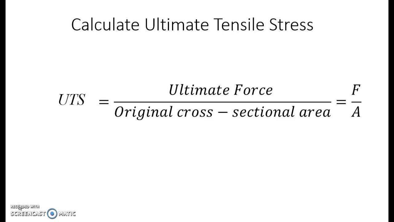 Calculate Yield Stress Youtube