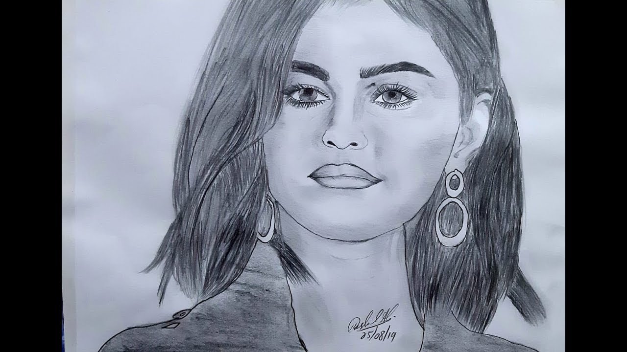 Рисовать селена голова