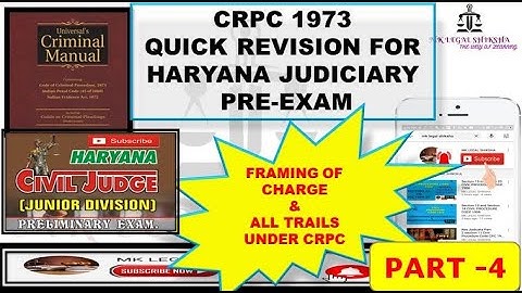 QUICK REVISION OF CRPC FOR HARYANA JUDICIARY PART 4 #crpc1973 #crpc #haryanajudiciary  #criminallaw