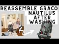 Graco Car Seat Fabric Reassembly || How to put the Graco car seat cushions back on after washing
