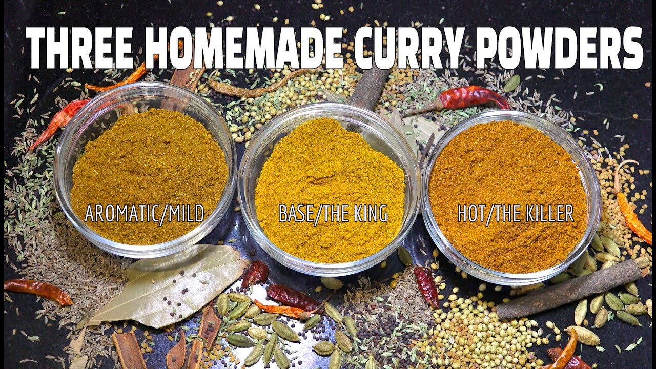 How To Make Curry Powder - Homemade Curry Powder - 3 Curry Powders - Youtube