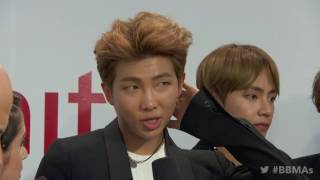 BTS Magenta Carpet Interview - BBMAs 2017