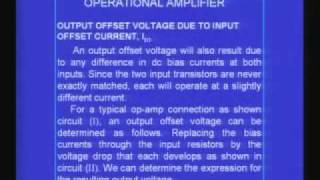 ⁣Lecture - 27 Characteristics of Operation Amplifier