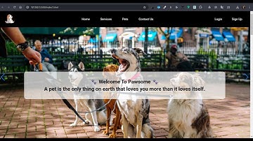 Pawsome | Pet Adoption Website Using HTML CSS & JavaScript | College Project | Dripifyco