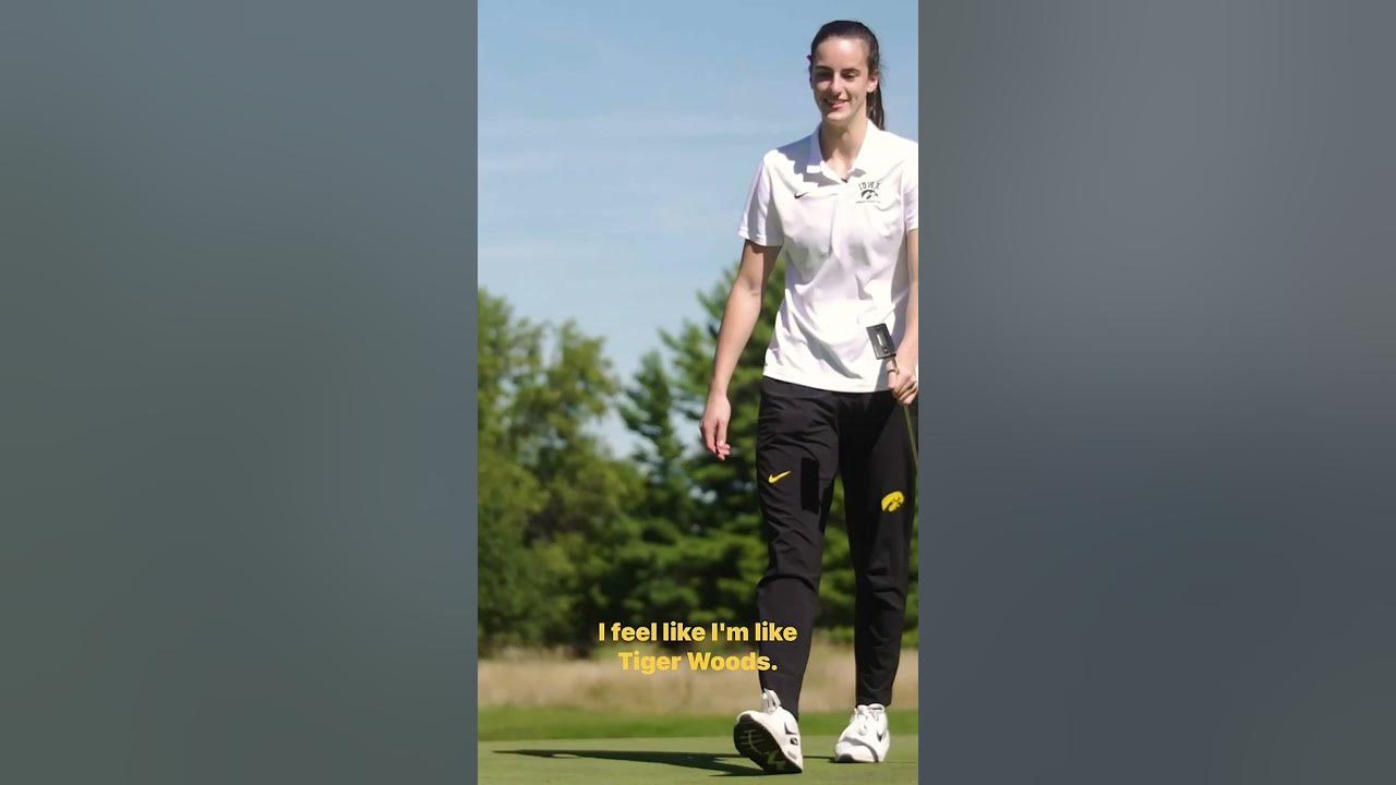 Caitlin clark plays golf in honor of masters iowa women s basketball