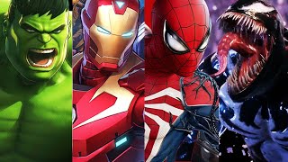 Marvel&#39;s Spider-Man vs Venom Battle! Hulk, Iron Man, Captain America, Super Heroes PS5 Gameplay