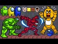 Among Us Superheroes vs Freddy - Animated Gameplay