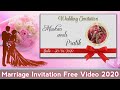 Wedding Invitation Free Video 2020 #1 || Marriage Invitation video Free Green Screen ||