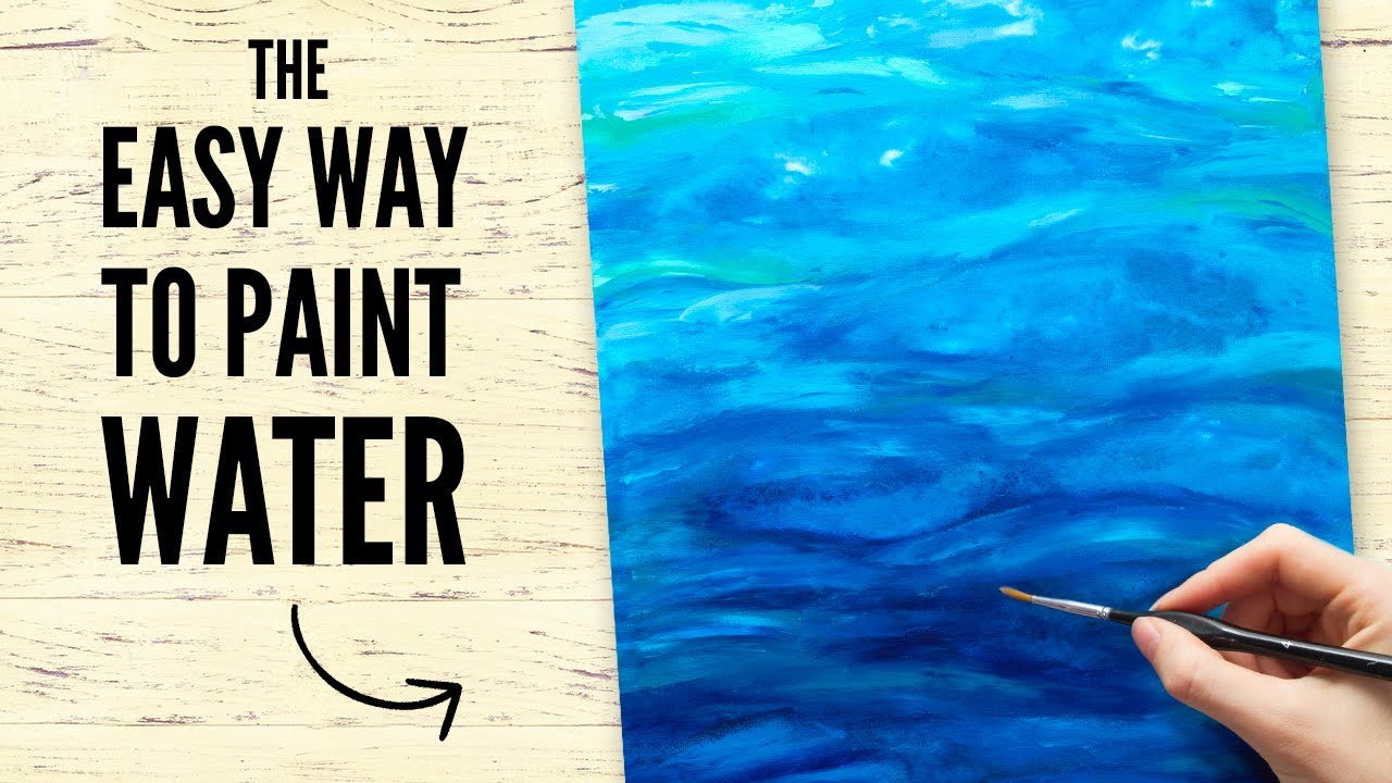 How to Paint Water (The Easy Way!) How to Paint an Underwater Background in  Acrylics 