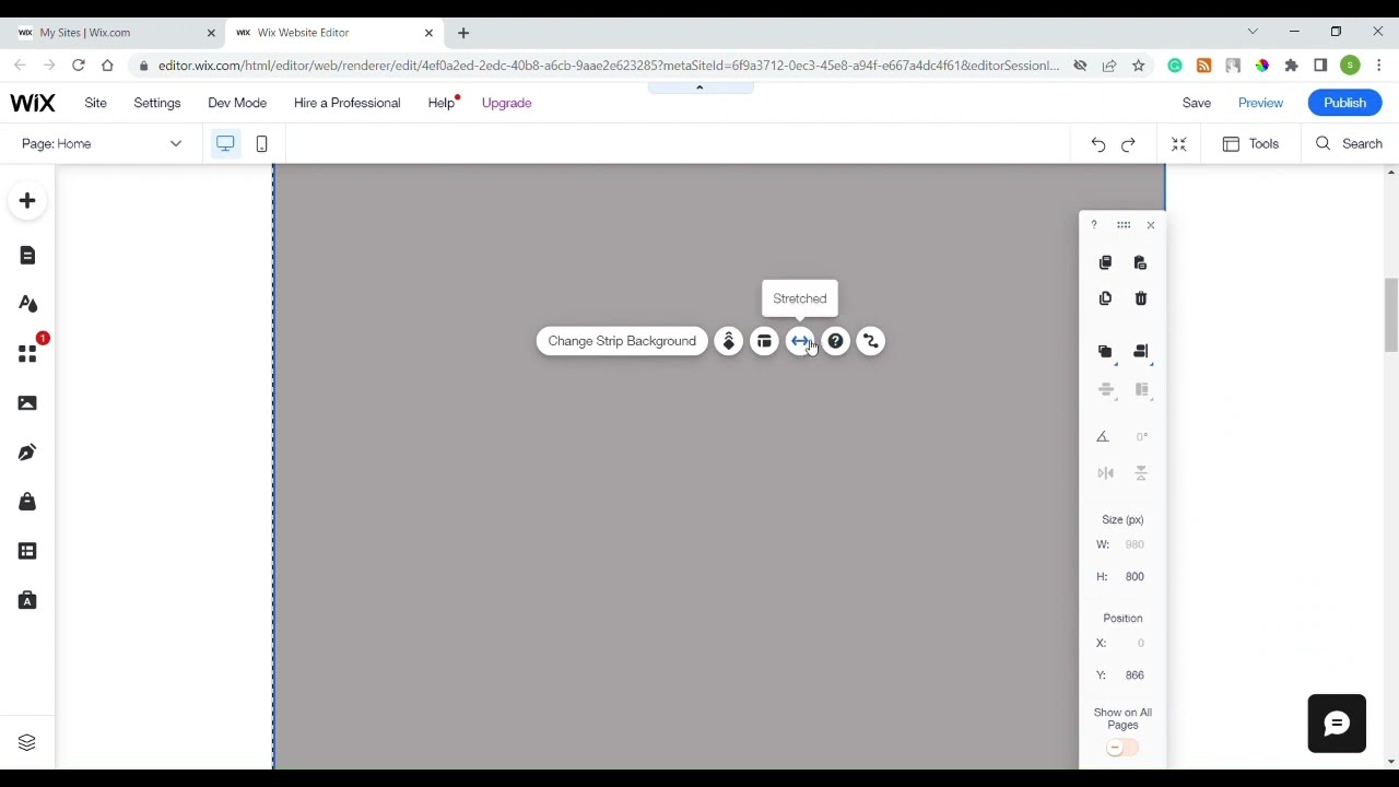 How To Change The Width Margin Of The Strip In Wix Site Wix Tutorial How To Change The Width Margin Of The Strip In Wix Site Wix Tutorial
