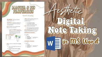 Aesthetic Digital Note Taking in MS Word, Reviewer in General Chemistry, STEM | Lorie Jane Levita