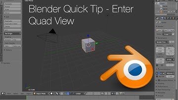 Blender Quick Tip - Enter Quad View in Blender, See 4 Angles