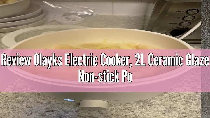Review Olayks Electric Cooker, 2L Ceramic Glaze Non-stick Pot, Dual Power Multi-functional Electric