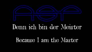 ASP - Denn ich bin der Meister (Lyrics &amp; English translation)-Zaubererbruder:Der Krabat-Liederzyklus
