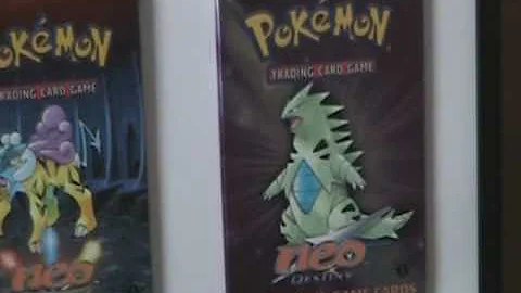 Framed 1st Ed. Pokemon Booster Pack Collection (Base Set - Neo Destiny)