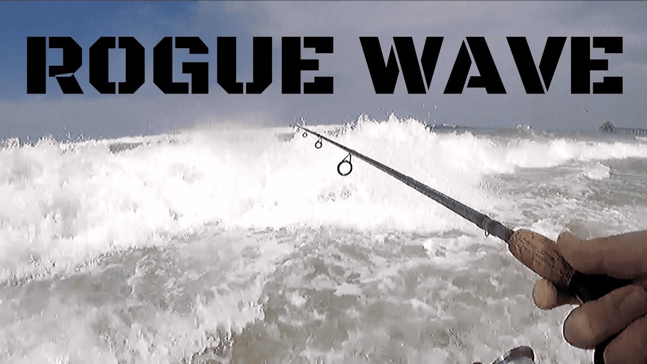 HUGE WAVE Wrecks Me While I'm SURF FISHING!!! 