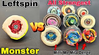 LeftSpin Monster Vs All Handmade Beys Battle | How Much Win? | IB By Sunil