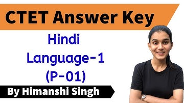 CTET-2019 Answer Key | Hindi Language-01 | Paper-01 | Let