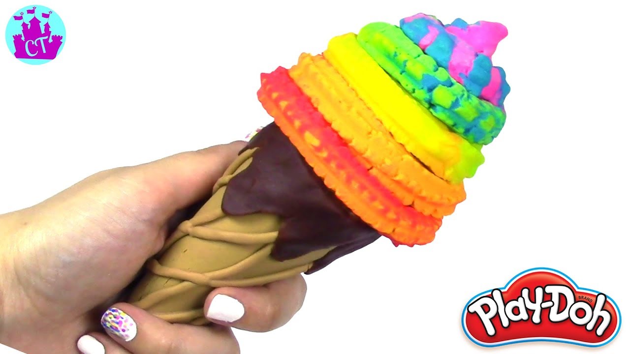 Helado de Plastilina Play-Doh Cono Arcoiris - Plastilina y Juguetes Castle Toys